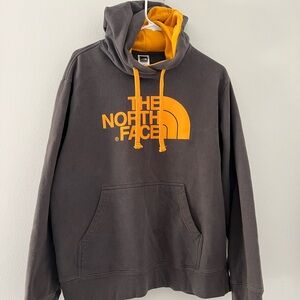 The North Face Men's Charcoal and Mustard Hoodie